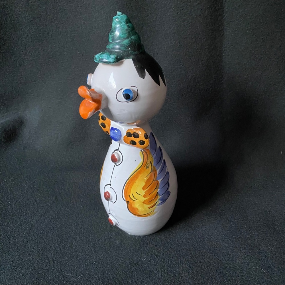 Vintage Italian Hand Painted Ceramic Coin Bank